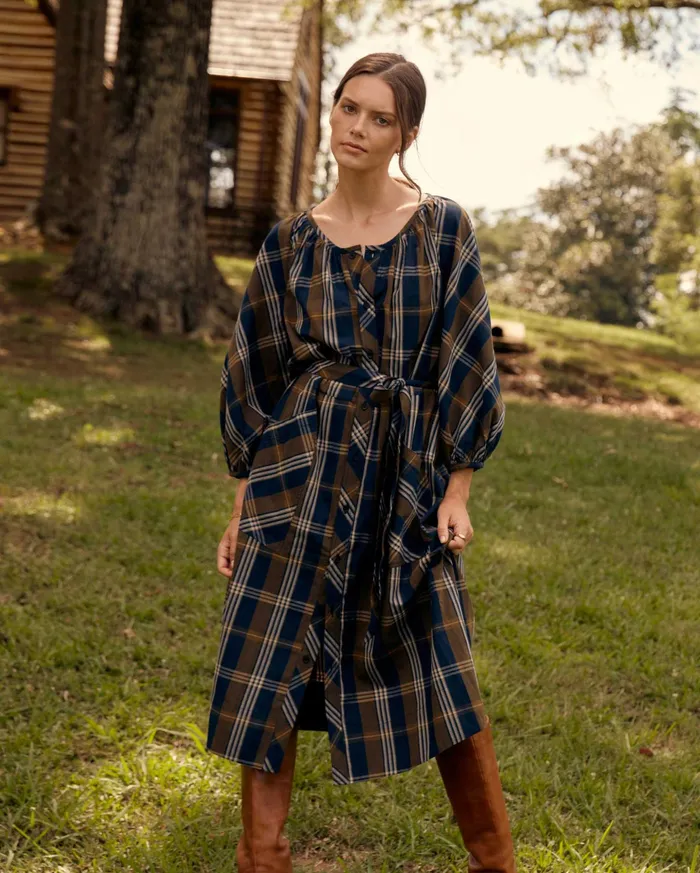 Women Dresses Billy Reid Prairie Dress Navygold