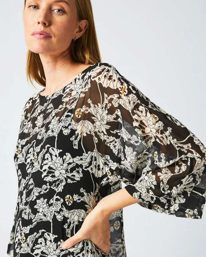 Women Dresses Billy Reid Sheer Zen Dress Blackwhite