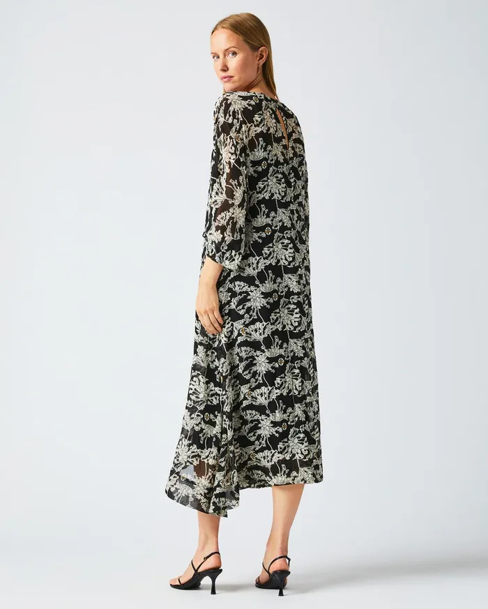 Women Dresses Billy Reid Sheer Zen Dress Blackwhite