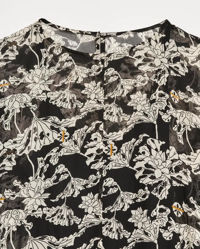 Women Dresses Billy Reid Sheer Zen Dress Blackwhite