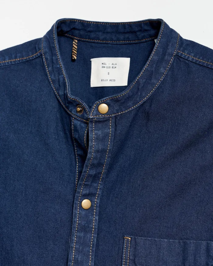 Women Dresses Billy Reid Shoals Denim Shirttail Dress Double Dye