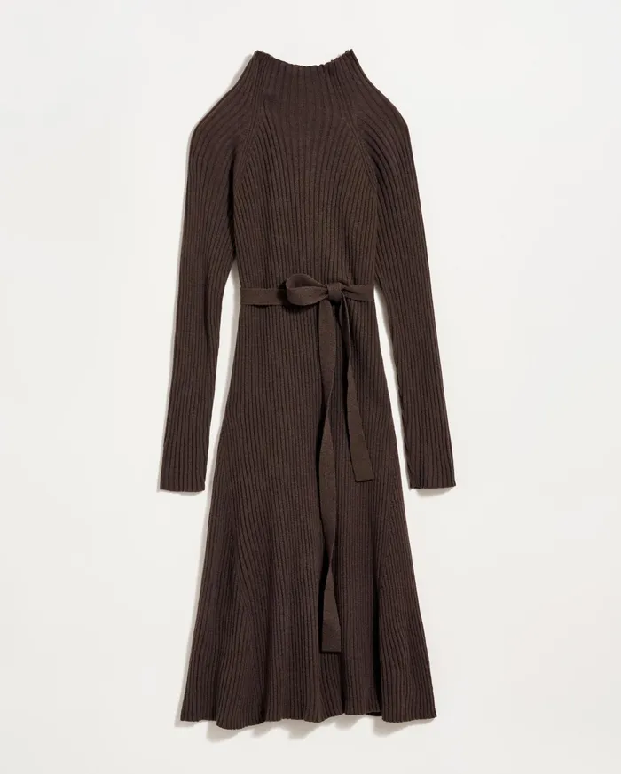 Women Dresses Billy Reid Turtleneck Sweater Dress Coffee Bean