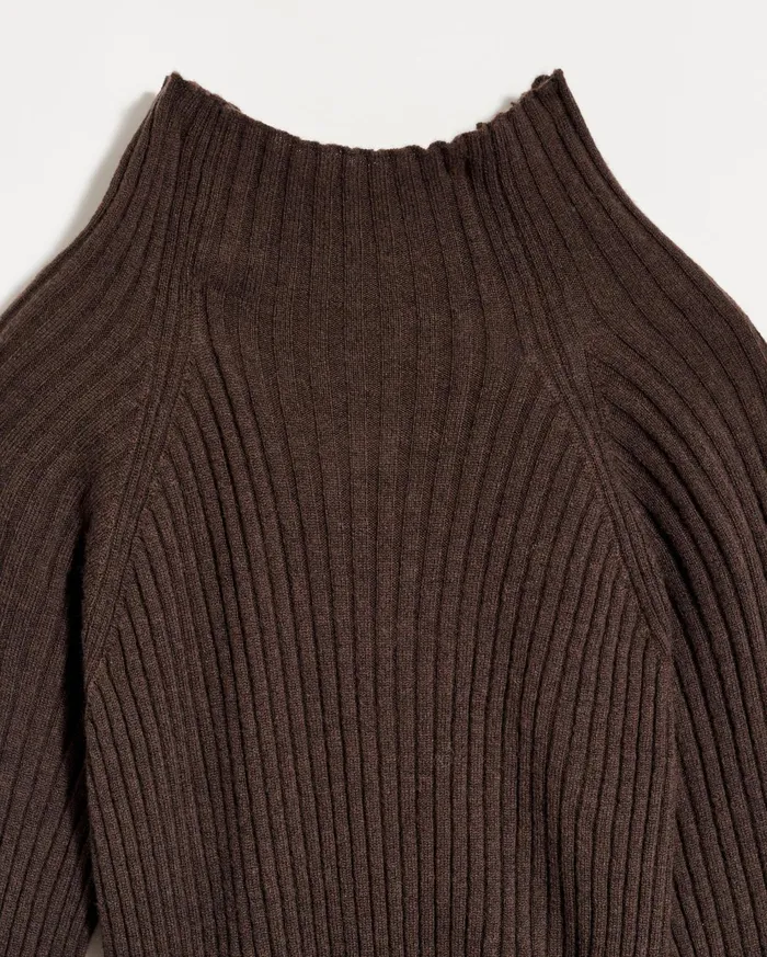 Women Dresses Billy Reid Turtleneck Sweater Dress Coffee Bean