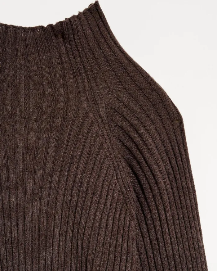 Women Dresses Billy Reid Turtleneck Sweater Dress Coffee Bean