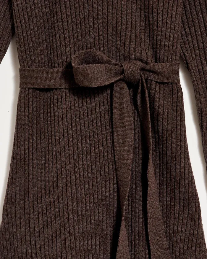 Women Dresses Billy Reid Turtleneck Sweater Dress Coffee Bean
