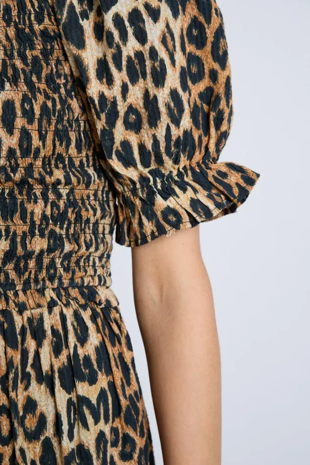 Women Dresses Damson Madder Bluebelle Midi Dress 8211 Leopard