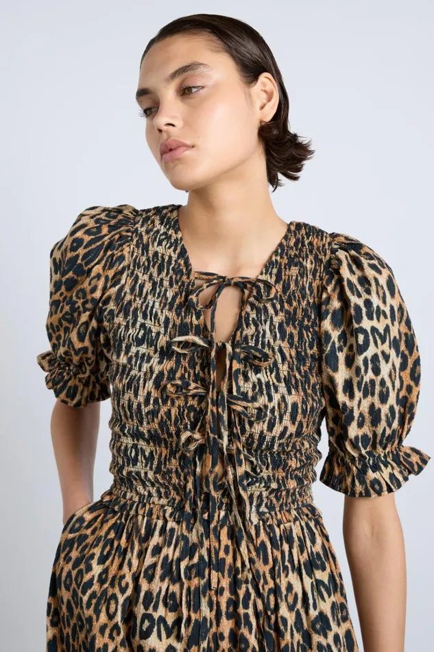 Women Dresses Damson Madder Bluebelle Midi Dress 8211 Leopard