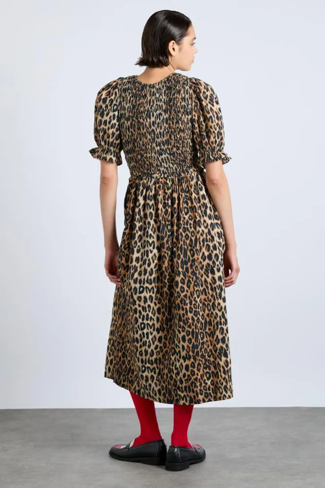 Women Dresses Damson Madder Bluebelle Midi Dress 8211 Leopard