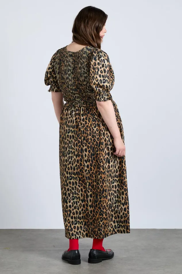Women Dresses Damson Madder Bluebelle Midi Dress 8211 Leopard