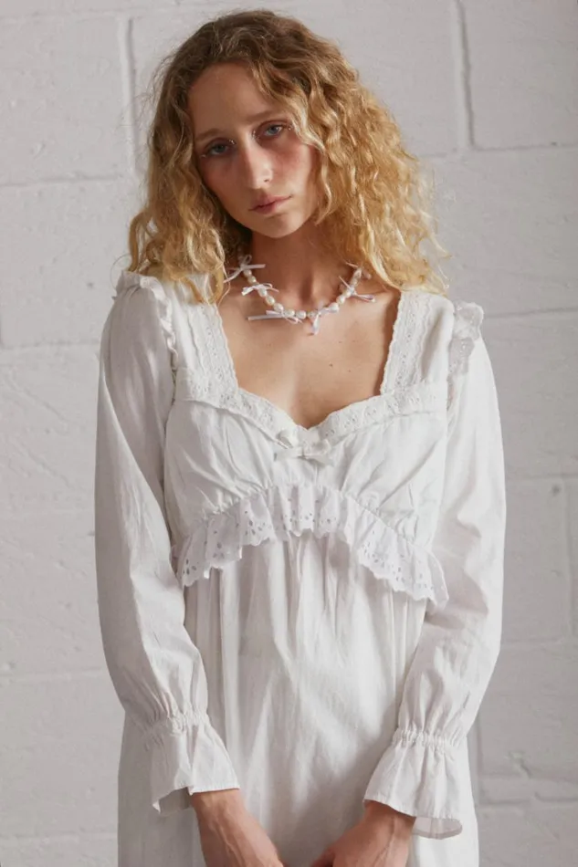 Women Dresses Damson Madder Edith Vintage Midi 8211 White
