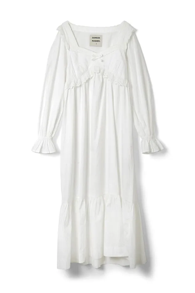 Women Dresses Damson Madder Edith Vintage Midi 8211 White