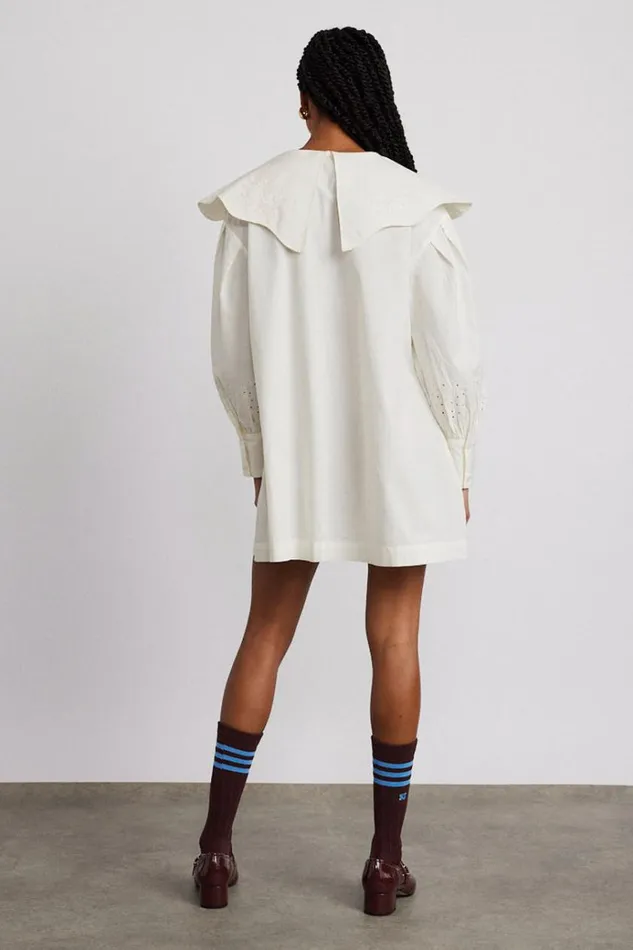 Women Dresses Damson Madder Mimi Mini Dress 8211 Off White Broderie