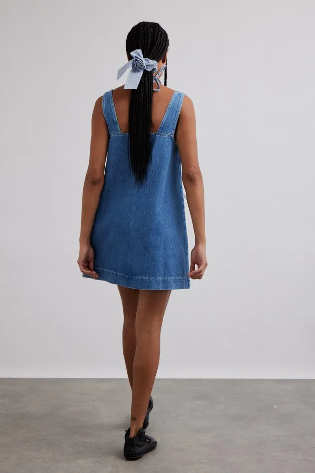 Women Dresses Damson Madder Nancy Mini Dress 8211 Organic Denim