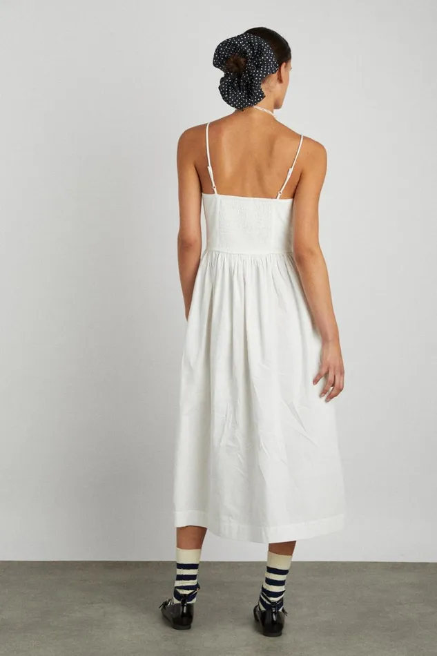 Women Dresses Damson Madder Penelope Apron Dress 8211 White