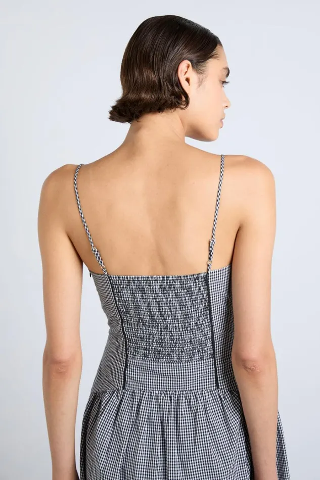Women Dresses Damson Madder Persephone Midi Dress 8211 Black Gingham