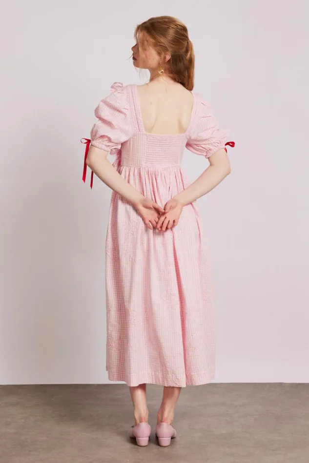 Women Dresses Damson Madder Rhea Dress 8211 Pink Gingham