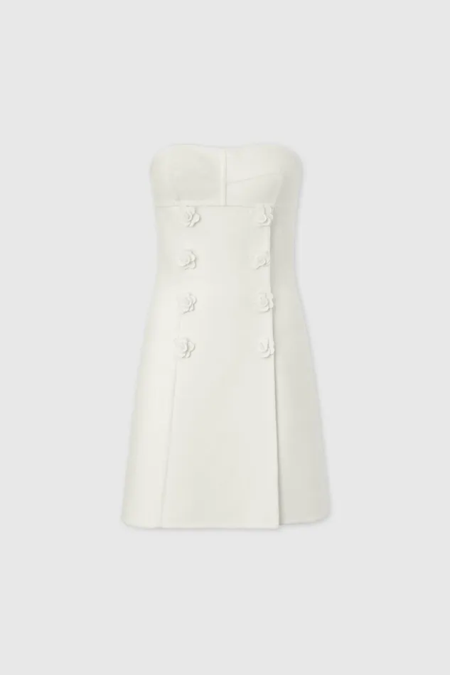 Women Dresses Ermanno Scervino Designer Double Wool Cloth Bustier Mini Dress 8211 Ermanno Scervino White Women Dresses Ermanno Scervino Designer Double Wool Cloth Bustier Mini Dress 8211 Ermanno Scervino White