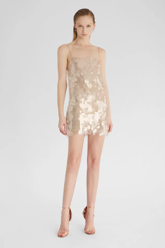 Women Dresses Ermanno Scervino Designer Lingerie Mini Dress With Sequins 8211 Ermanno Scervino Cream