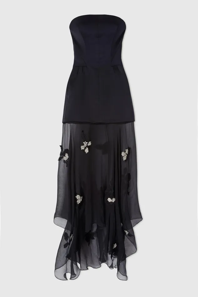 Women Dresses Ermanno Scervino Designer Silk And Lace Bustier Dress With Skirt 8211 Ermanno Scervino Black Women Dresses Ermanno Scervino Designer Silk And Lace Bustier Dress With Skirt 8211 Ermanno Scervino Black