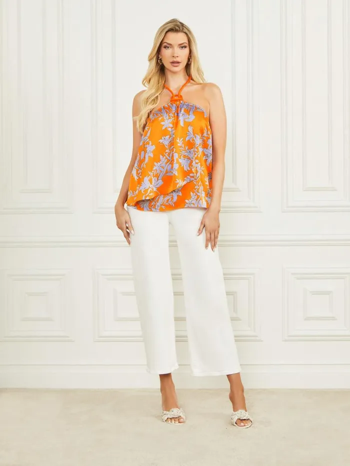 Women Elusive Halter Top Sunburst Orange Marciano Tops And Sweaters Women Elusive Halter Top Sunburst Orange Marciano Tops And Sweaters