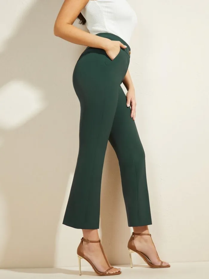 Women Evelyn Cropped Pant Chenille Green Marciano Bottoms Women Evelyn Cropped Pant Chenille Green Marciano Bottoms