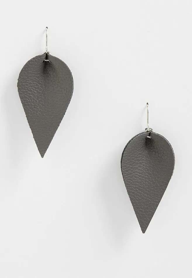 Women Faux Leather Folded Drop Earrings Maurices Jewelry