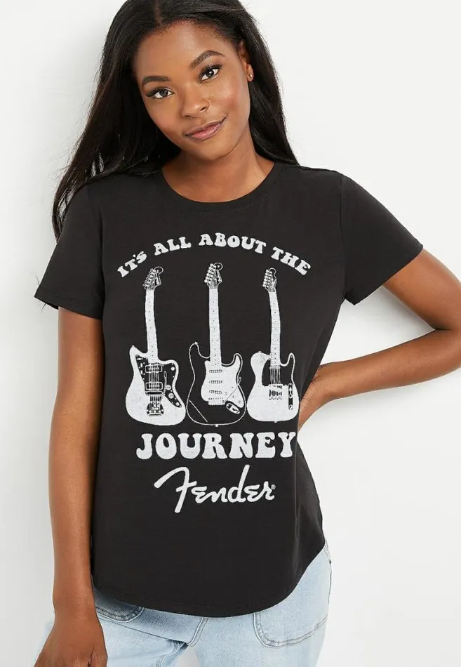 Women Fender Guitar Graphic Tee Maurices Tops