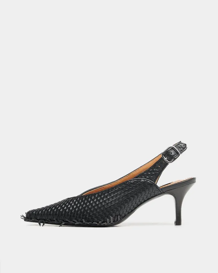 Women Filling Pieces Loafers and Dress Shoes Slingback Checkered Black