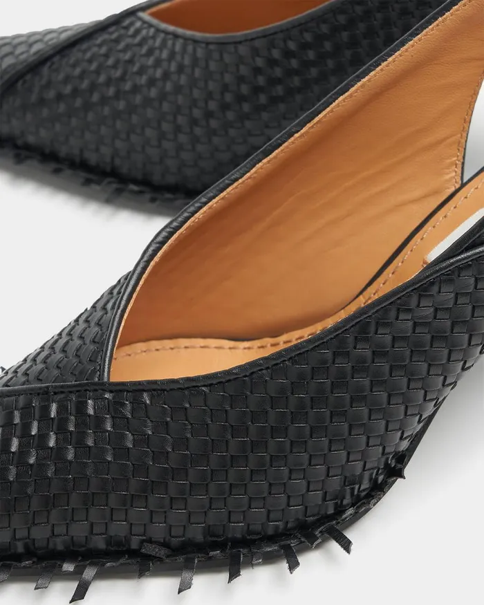 Women Filling Pieces Loafers and Dress Shoes Slingback Checkered Black