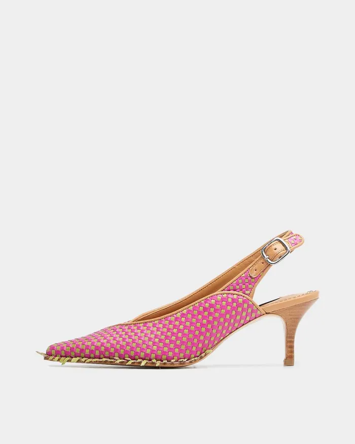 Women Filling Pieces Loafers and Dress Shoes Slingback Checkered Mix