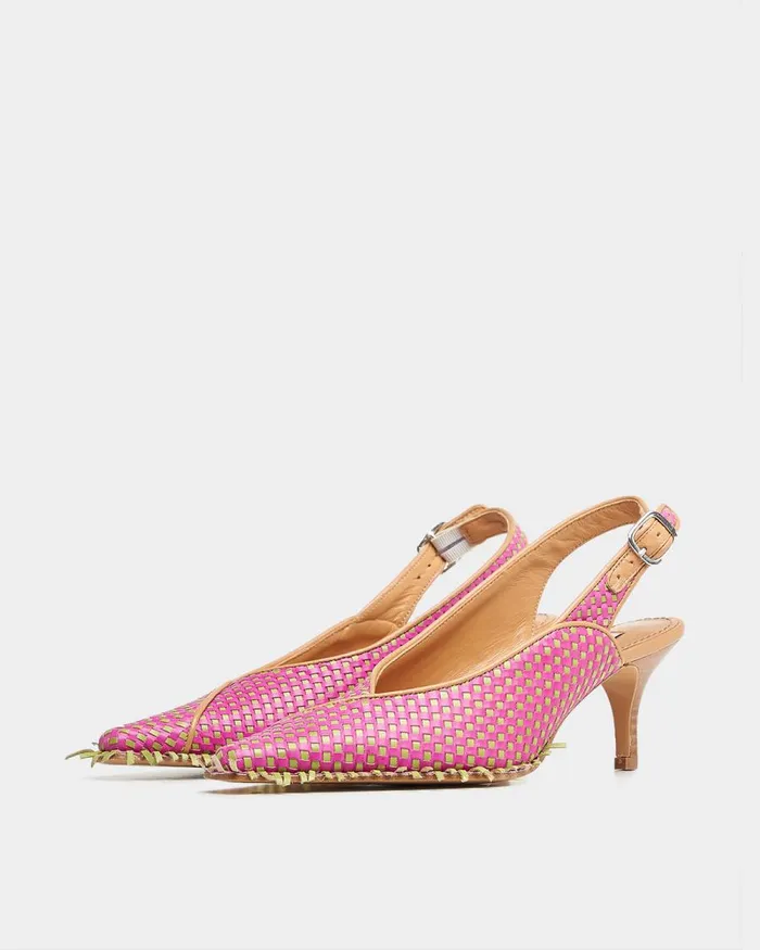 Women Filling Pieces Loafers and Dress Shoes Slingback Checkered Mix
