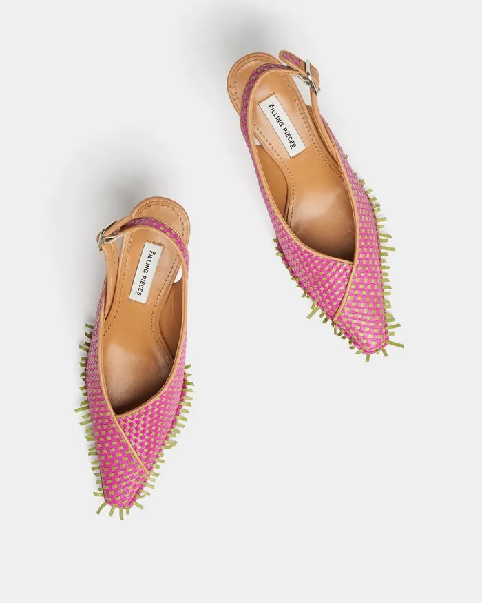 Women Filling Pieces Loafers and Dress Shoes Slingback Checkered Mix