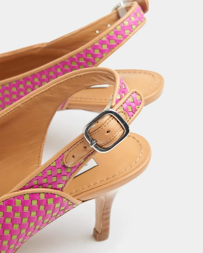 Women Filling Pieces Loafers and Dress Shoes Slingback Checkered Mix