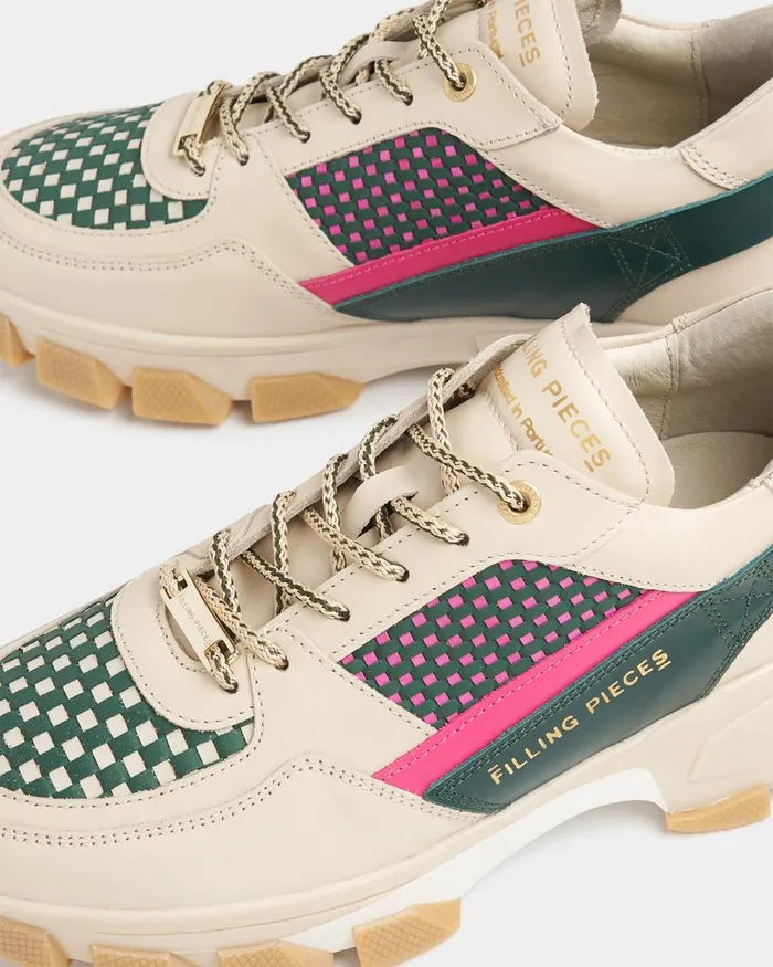 Women Filling Pieces Sneakers Kyoto Radar Glare Woven Beige