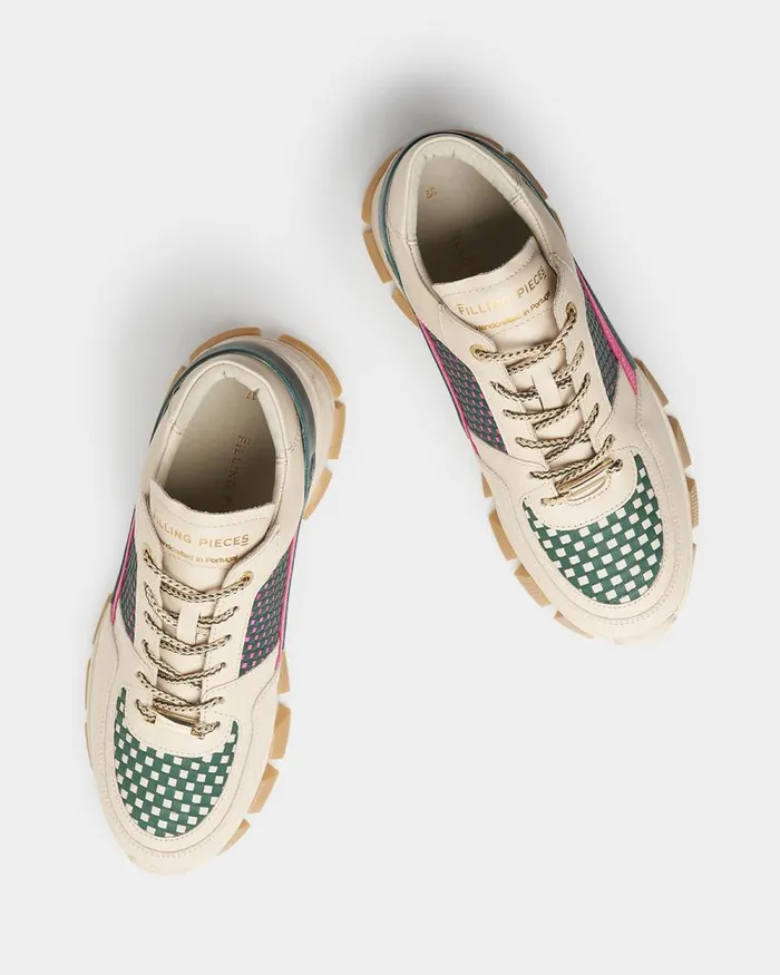 Women Filling Pieces Sneakers Kyoto Radar Glare Woven Beige