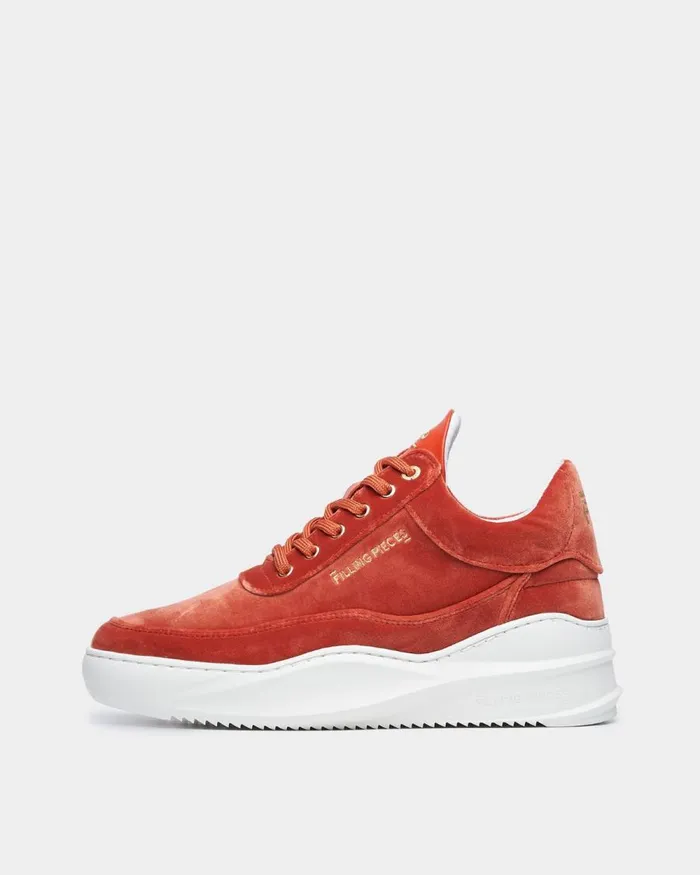 Women Filling Pieces Sneakers Low Eva Sky Velvet Orange