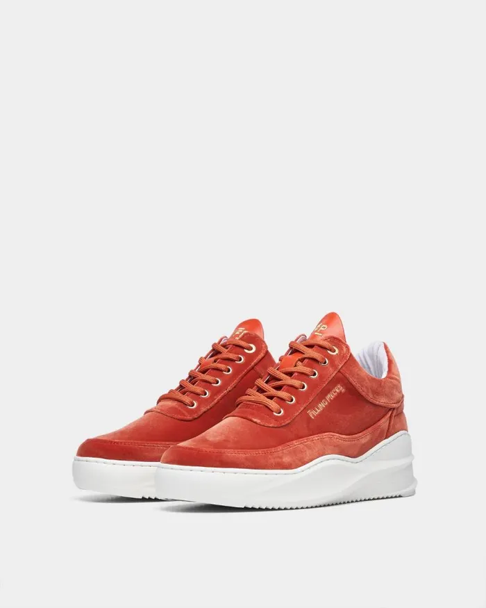 Women Filling Pieces Sneakers Low Eva Sky Velvet Orange