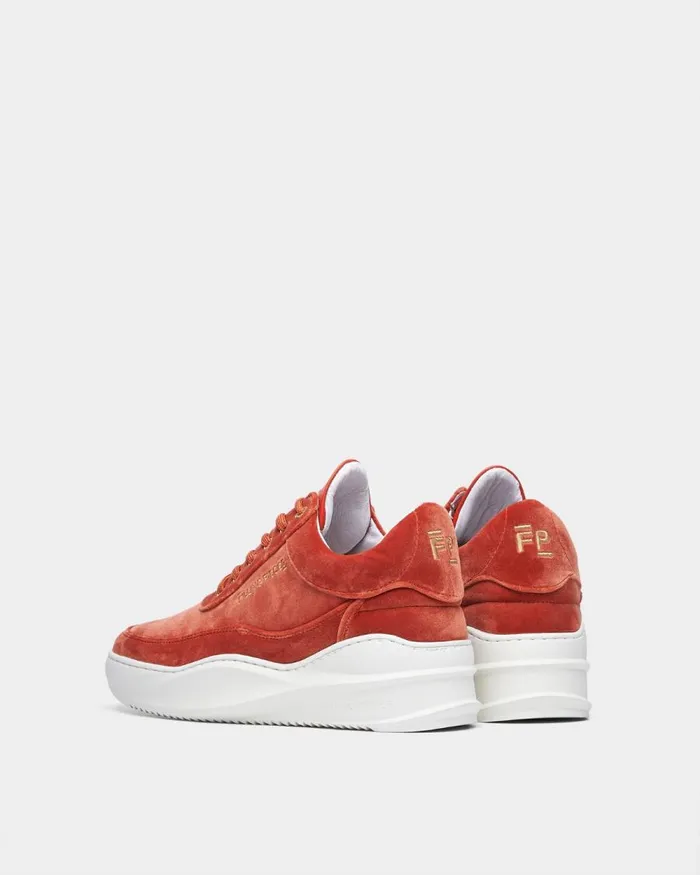 Women Filling Pieces Sneakers Low Eva Sky Velvet Orange