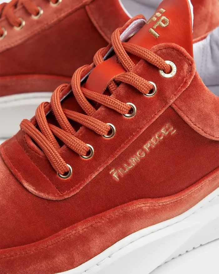Women Filling Pieces Sneakers Low Eva Sky Velvet Orange