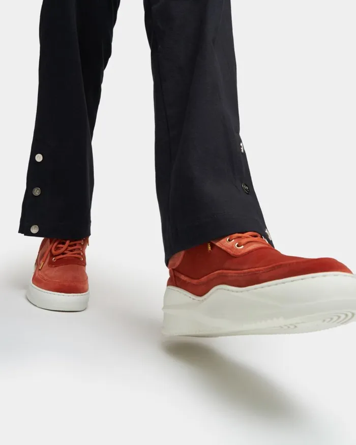 Women Filling Pieces Sneakers Low Eva Sky Velvet Orange