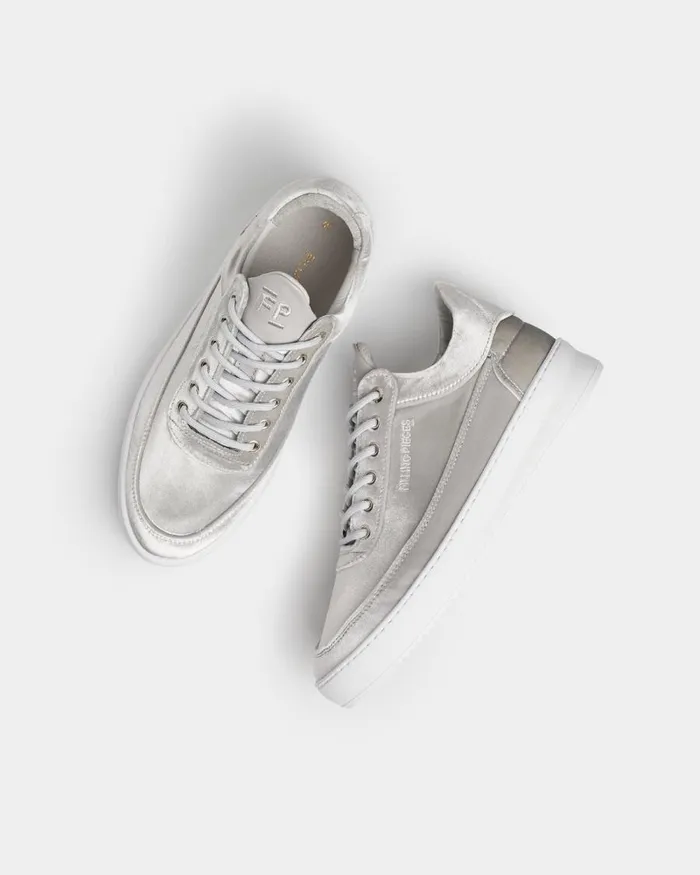 Women Filling Pieces Sneakers Low Eva Velvet Grey