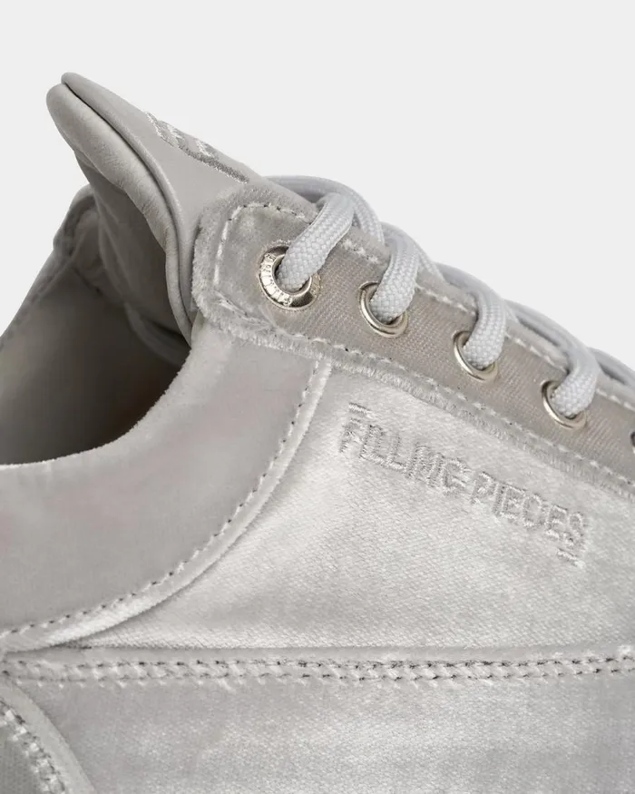 Women Filling Pieces Sneakers Low Eva Velvet Grey