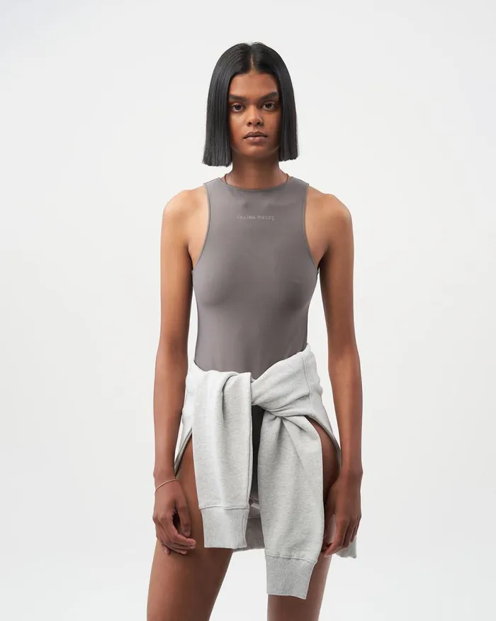 Women Filling Pieces TShirts and Shirts Female Bodysuit Charcoal Gray Grey