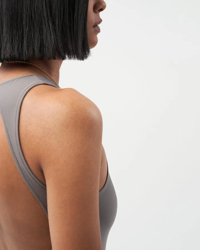 Women Filling Pieces TShirts and Shirts Female Bodysuit Charcoal Gray Grey