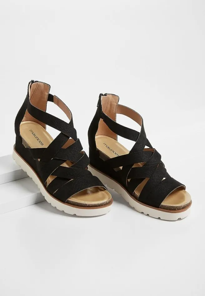 Women Finley Strappy Sporty Wedge Maurices Heels and Wedges