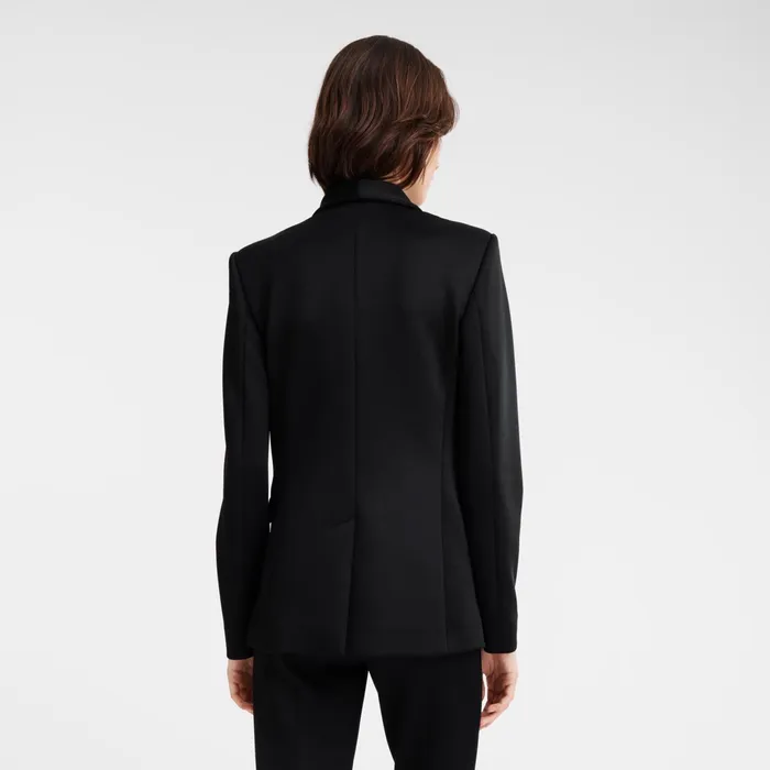 Women Fitted Jacket Black Longchamp Coats and Jackets