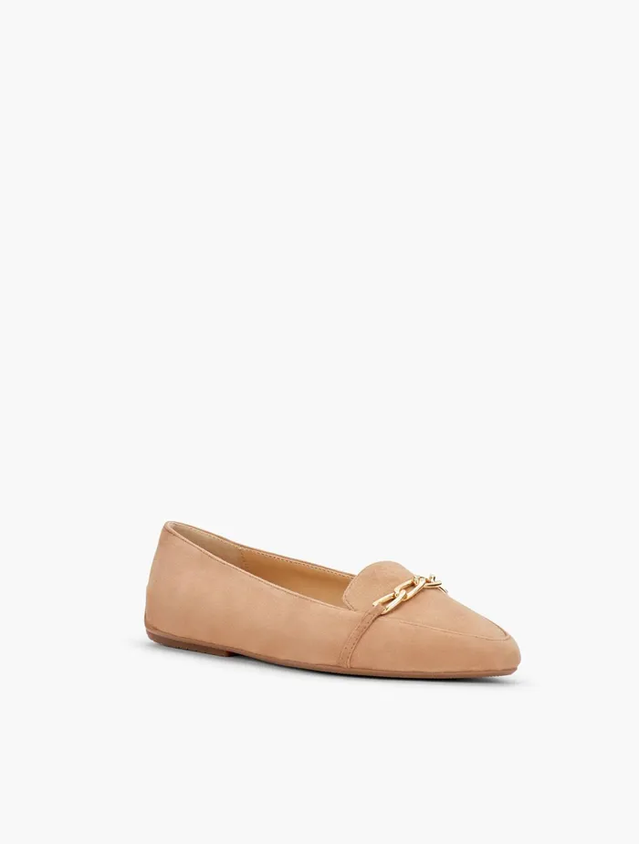 Women Flats Talbots Francesca Chainlink Driving Moccasins Biscayne Blue