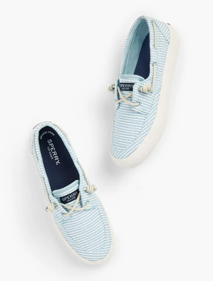Women Flats Talbots Sperry Crest Vibe Boat Shoes Bluewhite
