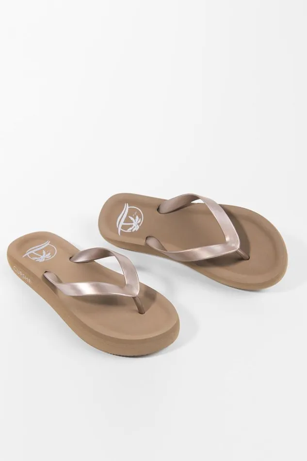 Women Flip Flops Cupshe Sand Bar Flip Flops Brown