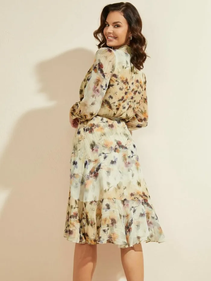 Women Floral Blush Midi Dress Floral Blush Print Marciano Dresses Women Floral Blush Midi Dress Floral Blush Print Marciano Dresses